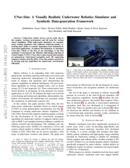 UNav-Sim: A Visually Realistic Underwater Robotics Simulator and
  Synthetic Data-generation Framework
