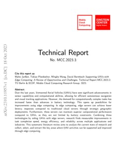 Supporting UAVs with Edge Computing: A Review of Opportunities and
  Challenges