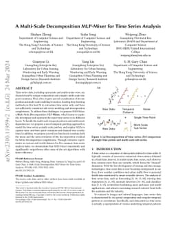 A Multi-Scale Decomposition MLP-Mixer for Time Series Analysis