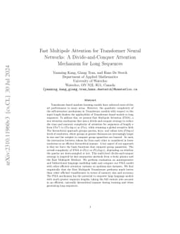 Fast Multipole Attention: A Divide-and-Conquer Attention Mechanism for
  Long Sequences