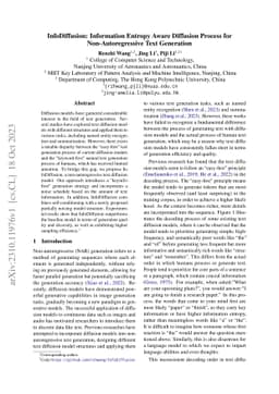 InfoDiffusion: Information Entropy Aware Diffusion Process for
  Non-Autoregressive Text Generation