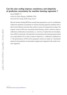 Can bin-wise scaling improve consistency and adaptivity of prediction
  uncertainty for machine learning regression ?