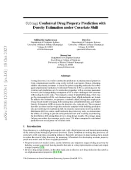 Conformal Drug Property Prediction with Density Estimation under
  Covariate Shift
