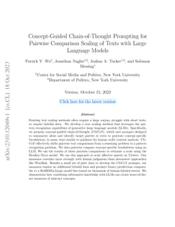 Concept-Guided Chain-of-Thought Prompting for Pairwise Comparison Scoring of Texts with Large Language Models
