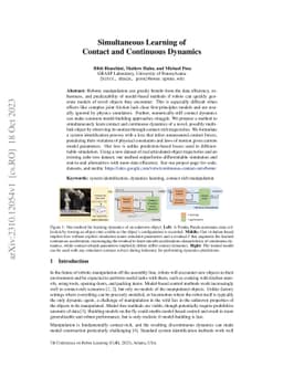 Simultaneous Learning of Contact and Continuous Dynamics