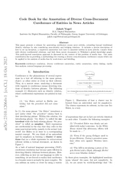 Code Book for the Annotation of Diverse Cross-Document Coreference of
  Entities in News Articles