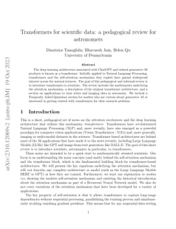 Transformers for scientific data: a pedagogical review for astronomers
