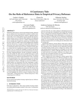 A Cautionary Tale: On the Role of Reference Data in Empirical Privacy
  Defenses