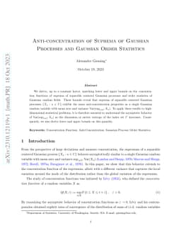 Anti-concentration of Suprema of Gaussian Processes and Gaussian Order
  Statistics