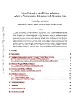 Online Estimation with Rolling Validation: Adaptive Nonparametric Estimation with Streaming Data
