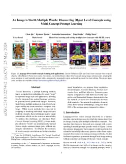 An Image is Worth Multiple Words: Discovering Object Level Concepts
  using Multi-Concept Prompt Learning