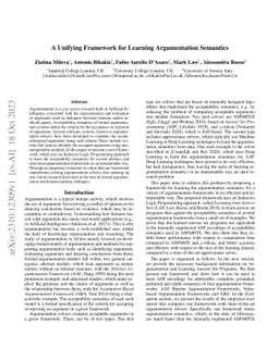 A Unifying Framework for Learning Argumentation Semantics