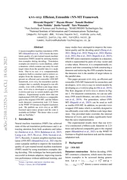 knn-seq: Efficient, Extensible kNN-MT Framework