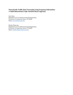 Networkwide Traffic State Forecasting Using Exogenous Information: A
  Multi-Dimensional Graph Attention-Based Approach