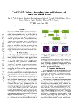 The CHiME-7 Challenge: System Description and Performance of NeMo Team's
  DASR System