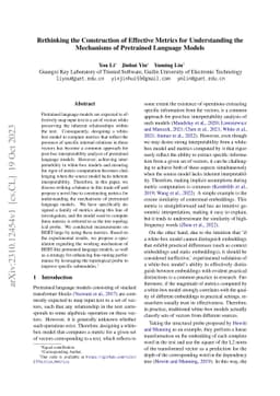 Rethinking the Construction of Effective Metrics for Understanding the
  Mechanisms of Pretrained Language Models