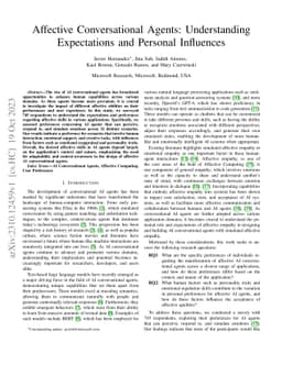 Affective Conversational Agents: Understanding Expectations and Personal
  Influences