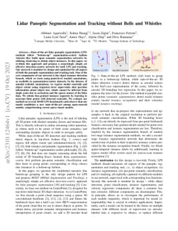 Lidar Panoptic Segmentation and Tracking without Bells and Whistles