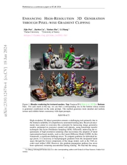 Enhancing High-Resolution 3D Generation through Pixel-wise Gradient
  Clipping