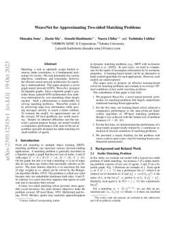 WeaveNet for Approximating Two-sided Matching Problems