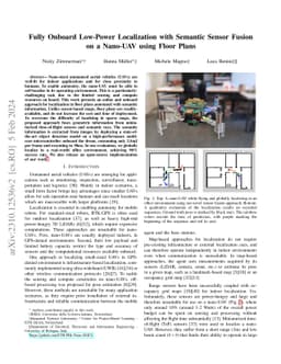 Fully Onboard Low-Power Localization with Semantic Sensor Fusion on a
  Nano-UAV using Floor Plans