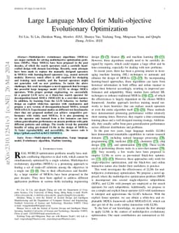 Large Language Model for Multi-objective Evolutionary Optimization