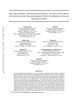 DA-TransUNet: Integrating Spatial and Channel Dual Attention with
  Transformer U-Net for Medical Image Segmentation