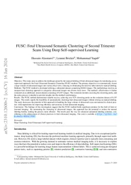 FUSC: Fetal Ultrasound Semantic Clustering of Second Trimester Scans
  Using Deep Self-supervised Learning