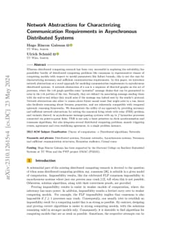 Network Abstractions for Characterizing Communication Requirements in
  Asynchronous Distributed Systems