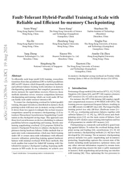 Reliable and Efficient In-Memory Fault Tolerance of Large Language Model
  Pretraining