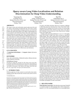 Query-aware Long Video Localization and Relation Discrimination for Deep
  Video Understanding