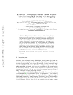 ExtSwap: Leveraging Extended Latent Mapper for Generating High Quality
  Face Swapping