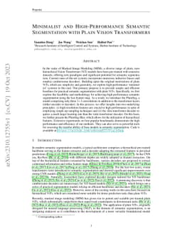 Minimalist and High-Performance Semantic Segmentation with Plain Vision
  Transformers
