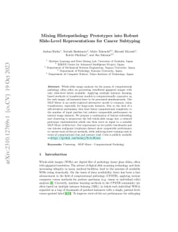 Mixing Histopathology Prototypes into Robust Slide-Level Representations
  for Cancer Subtyping