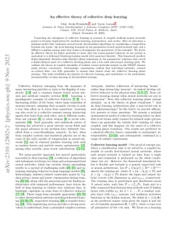 An effective theory of collective deep learning