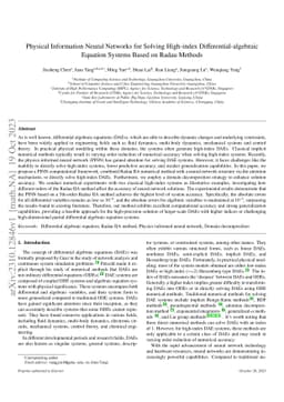Physical Information Neural Networks for Solving High-index
  Differential-algebraic Equation Systems Based on Radau Methods