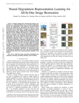 Neural Degradation Representation Learning for All-In-One Image
  Restoration