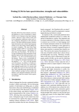 Probing LLMs for hate speech detection: strengths and vulnerabilities
