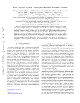 Blind quantum machine learning with quantum bipartite correlator