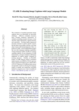 CLAIR: Evaluating Image Captions with Large Language Models