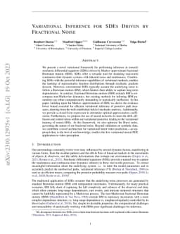 Variational Inference for SDEs Driven by Fractional Noise