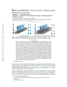 HumanTOMATO: Text-aligned Whole-body Motion Generation