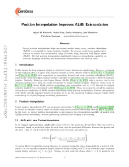 Position Interpolation Improves ALiBi Extrapolation