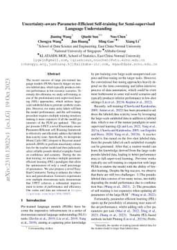 Uncertainty-aware Parameter-Efficient Self-training for Semi-supervised
  Language Understanding