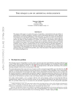 The Opaque Law of Artificial Intelligence