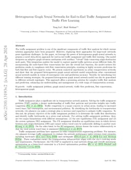 Heterogeneous Graph Neural Networks for End-to-End Traffic Assignment
  and Traffic Flow Learning