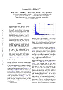 Primacy Effect of ChatGPT
