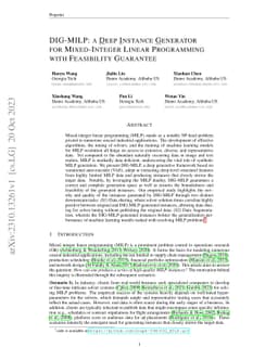 DIG-MILP: a Deep Instance Generator for Mixed-Integer Linear Programming
  with Feasibility Guarantee