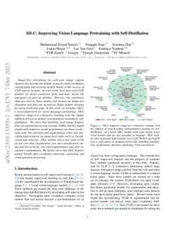 SILC: Improving Vision Language Pretraining with Self-Distillation