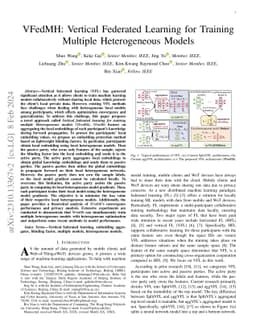 VFedMH: Vertical Federated Learning for Training Multiple Heterogeneous
  Models